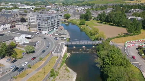 Kendal in Cumbria by drone Stock Footage 281262519
