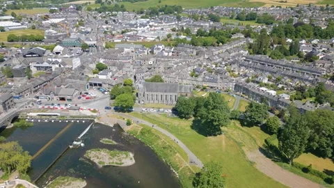Kendal in Cumbria by drone Stock Footage 281262544