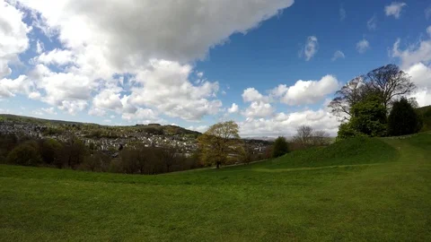 Kendal, view of the town from a hill, May 2017 Stock Footage 77864352