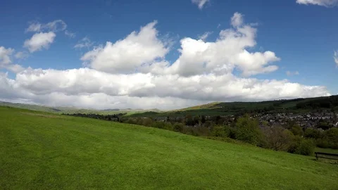 Kendal, view of the town from a hill, May 2017 Stock Footage 77864394