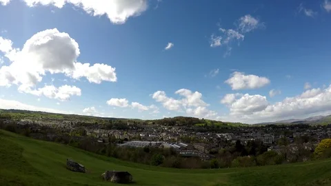 Kendal, view of the town from a hill, May 2017 Stock Footage 77864422