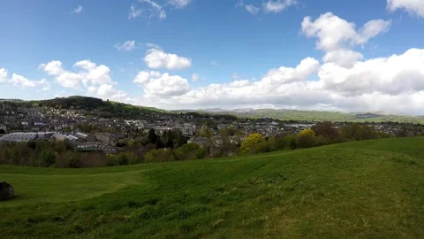 Kendal, view of the town from a hill, May 2017 Stock Footage 77864426