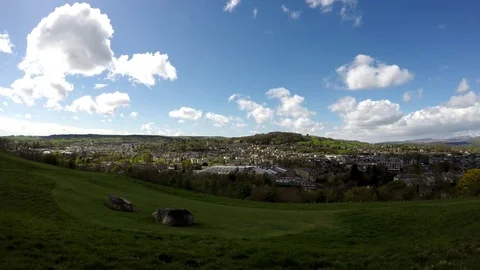 Kendal, view of the town from a hill, May 2017 Stock Footage 77864458