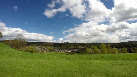 Kendal, view of the town from a hill, May 2017 Stock Footage 77864472