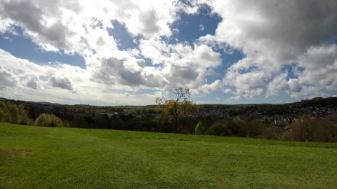 Kendal, view of the town from a hill, May 2017 Stock Footage 77864532