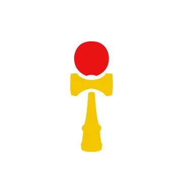 Kendama flat simple icon, vector color illustration Stock Illustration