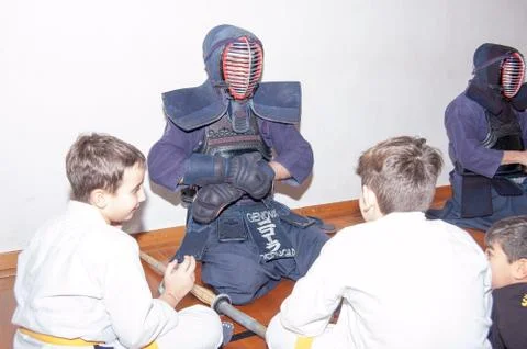 Kendo performance Stock Photos