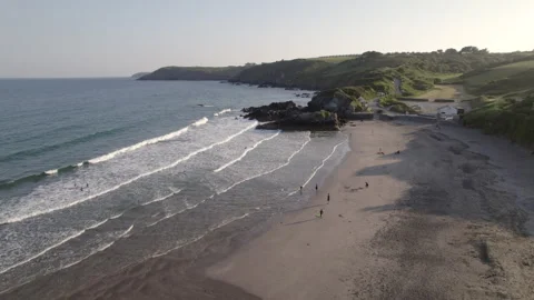 Kennack Sands on the Lizard in Cornwall, UK Stock Footage 243024441