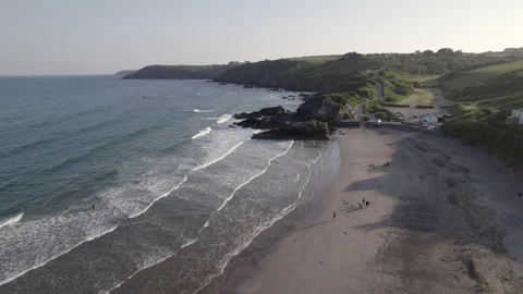 Kennack Sands on the Lizard in Cornwall, UK Stock Footage 243024578