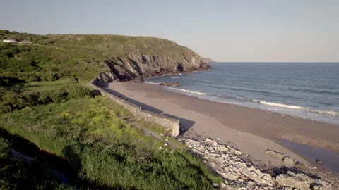 Kennack Sands on the Lizard in Cornwall, UK Stock Footage 243025154