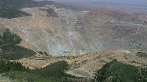 Kennecott Copper Mine Zoom In HD Stock Footage