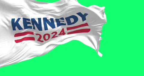 Kennedy 2024 Flag Waving Isolated On A G Stock Video Pond5   Kennedy 2024 Flag Waving Isolated Footage 250426727 Iconl 