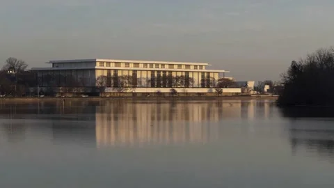 Kennedy Center Sunset - Long - Static Video stock 162930586