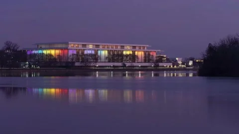 Kennedy Center Sunset - Static View Video stock 162930584