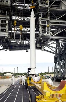 KENNEDY SPACE CENTER, FLA. - On Launch Complex 17-A, Cape Canaveral Air Fo... Stock Photos
