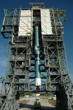 KENNEDY SPACE CENTER, FLA. -- On Launch Pad 17-B at Cape Canaveral Air For... Stock Photos