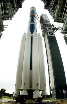 KENNEDY SPACE CENTER, FLA. - On Launch Complex 17-A, Cape Canaveral Air Fo... Stock Photos