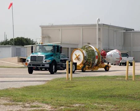 KENNEDY SPACE CENTER, FLA. - On Launch Pad 17-B at Cape Canaveral Air Forc... Stock Photos