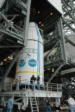 KENNEDY SPACE CENTER, FLA. - On Launch Complex 37 at Cape Canaveral Air Fo... Stock Photos