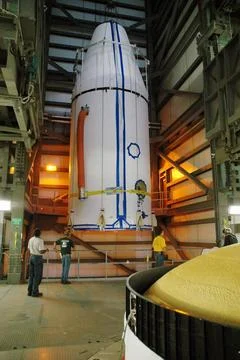 KENNEDY SPACE CENTER, FLA. - On Launch Complex 37 at Cape Canaveral Air Fo... Stock Photos