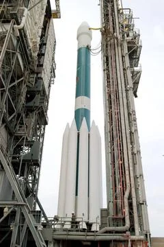 KENNEDY SPACE CENTER, FLA. - On Launch Pad 17-B, Cape Canaveral Air Force ... Stock Photos