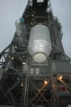 KENNEDY SPACE CENTER, FLA. -- On Launch Pad 17-B at Cape Canaveral Air For... Stock Photos