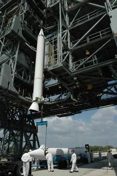 KENNEDY SPACE CENTER, FLA. -- On Launch Pad 17-B at Cape Canaveral Air For... Stock Photos