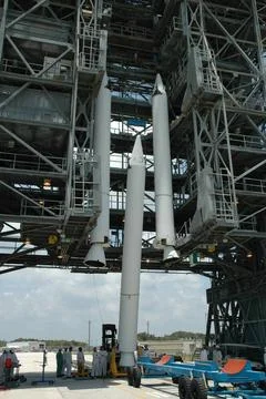 KENNEDY SPACE CENTER, FLA. -- On Launch Pad 17-B at Cape Canaveral Air For... Stock Photos