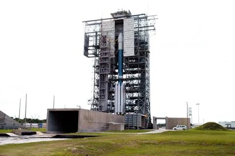 KENNEDY SPACE CENTER, FLA. - On Launch Pad 17-B at Cape Canaveral Air Forc... Stock Photos