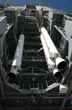 KENNEDY SPACE CENTER, FLA. - On Launch Pad 17-B, Cape Canaveral Air Force Stock Photos