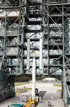 KENNEDY SPACE CENTER, FLA. - On Launch Pad 17-B, Cape Canaveral Stock Photos