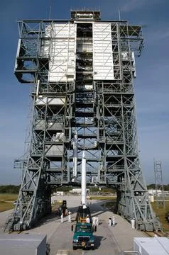 KENNEDY SPACE CENTER, FLA. - On Launch Pad 17-B, Cape Canaveral Stock Photos