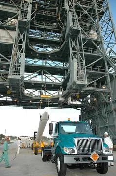 KENNEDY SPACE CENTER, FLA. - At Launch Pad 17-B, Cape Canaveral Stock Photos