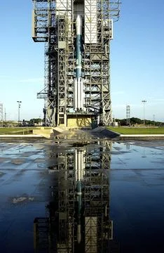 KENNEDY SPACE CENTER, FLA. -  On Launch Complex 17-A, Cape Canaveral Air Fo.. Stock Photos