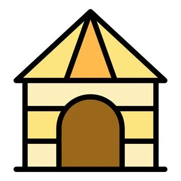 Kennel house icon vector flat Stock Illustration