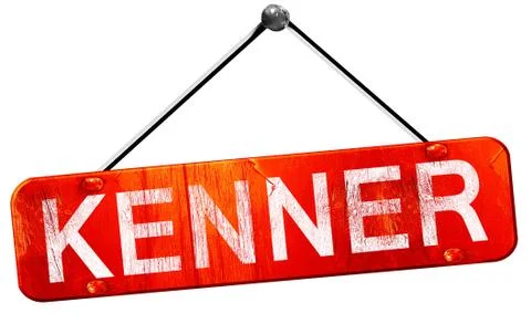Kenner, 3D rendering, a red hanging sign Stock Illustration