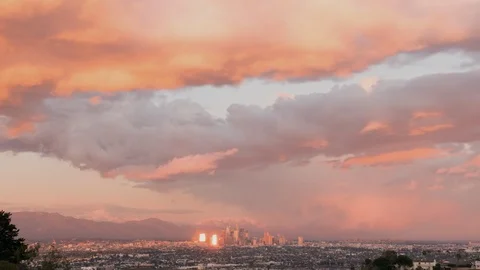 Kenneth Hahn Cloud Timelapse Stock Footage 121729679