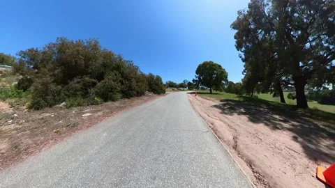 Kenneth Hahn Park Bowl Loop Cycling POV Front View 01 California USA Stock Footage 330490751