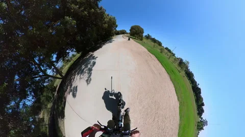 Kenneth Hahn Park Bowl Loop Cycling POV FIsheye 01 California USA Stock Footage 337033639