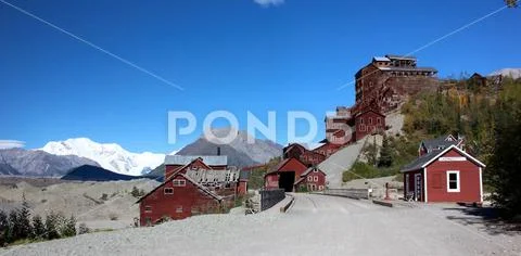 Kennicott Copper Mine, Wrangell St. Elias National Park Stock Photos