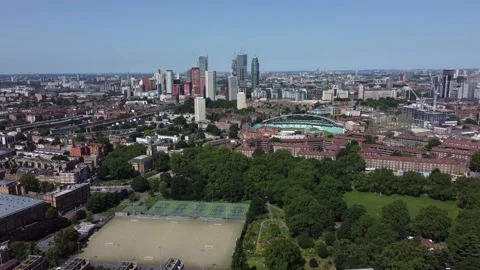 Kennington Oval cricket ground, Lambeth, London, england Stock Footage 181895827