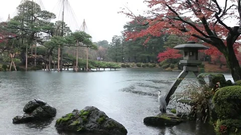 Kenrouken-japanese garden Stock Footage 46105029