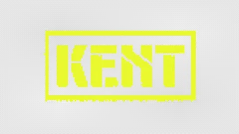 Kent. 4K animated appearance of the inscription. Isolated Letters from pixels Stock Footage 154976853