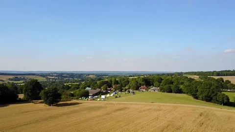 Kent Countryside Campsite Stock Footage