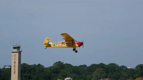 Kent Pietsch performs in his Interstate Cadet at Tinker AFB Stock Footage 110737238