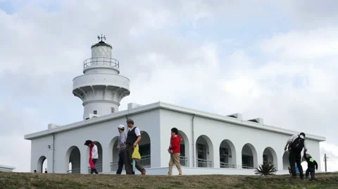 Kenting Oluanpi Lighthouse. HD Stock Footage 49286304
