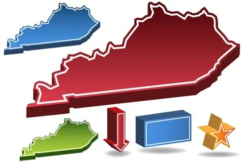 Kentucky 3d Stock Illustration