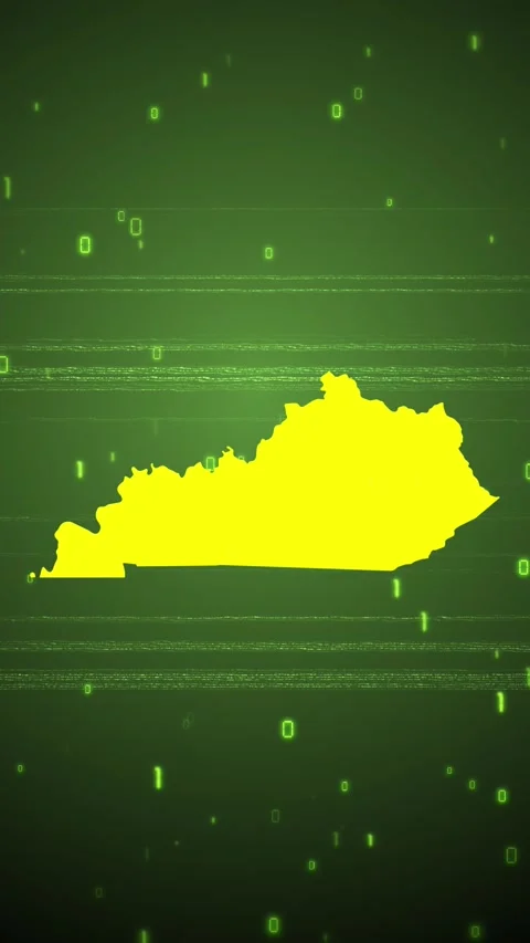 Kentucky Digital Map Intro Stock-Footage 259017949
