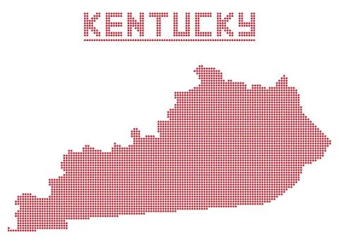 Kentucky Dot Map Stock Illustration