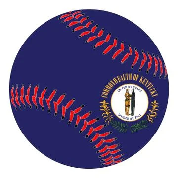 Kentucky Flag Baseball Stock Illustration